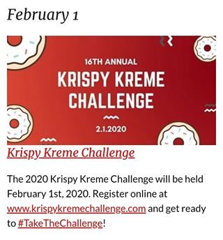 Our February event list is up! Click the link in our bio to see all the great events happening in Raleigh during February. The first event we're spotlighting is the #KrispyKremeChallenge happening on Feb 1st. Follow @krispykremechallenge for updates and fun photos related to their event. Have a great February!